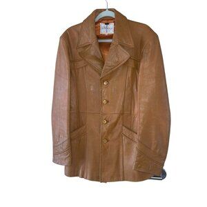 Wilsons Vintage Mens Jacket Size 42 Tan House of Suede Leather Western